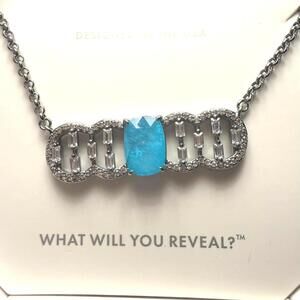 Bomb Party Light Blue Topaz Rings of Reverent Fire Hematite Necklace